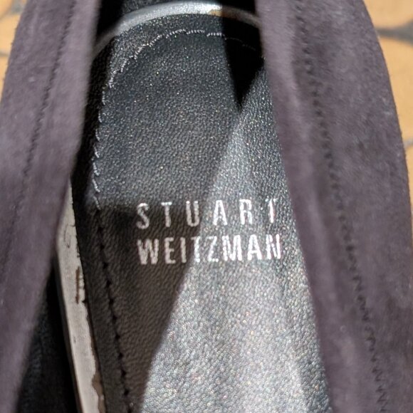 Stuart Weitzman Peep Toe Suede Pumps Never Worn 11.5 Medium - Picture 2 of 6